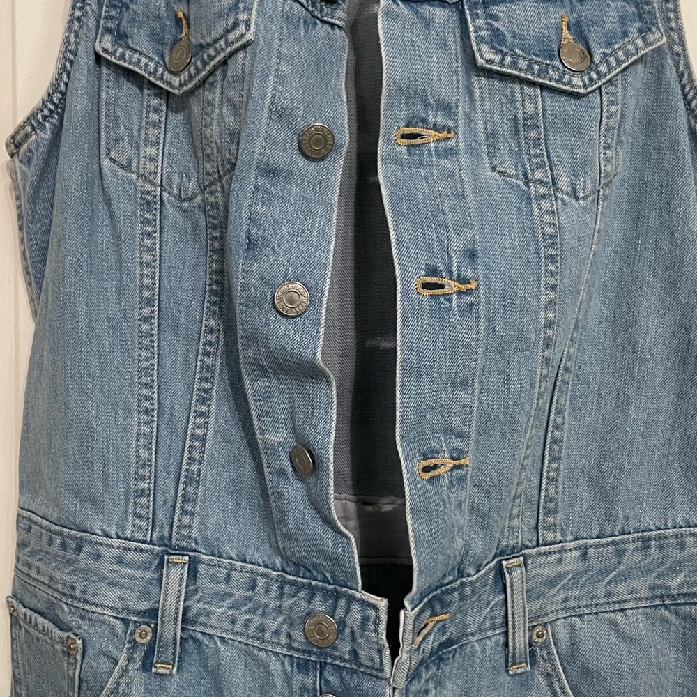 Levi's Blue Denim Overalls Classic Style